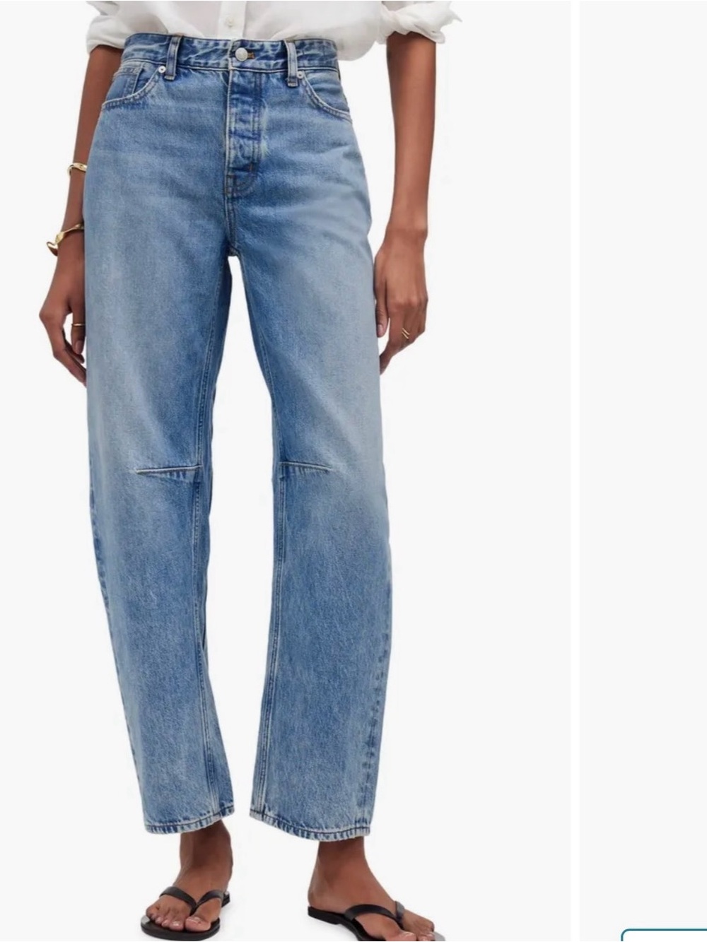 High-Rise Straight Leg Women's Jeans - Light Blue